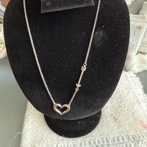 James Avery Silver Heart and Arrow Necklace